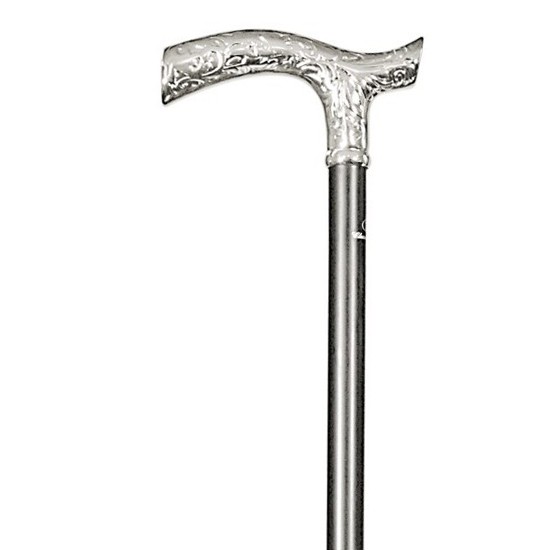 Classy Canes Chrome Plated Fritz Handle with Fashionable Collar